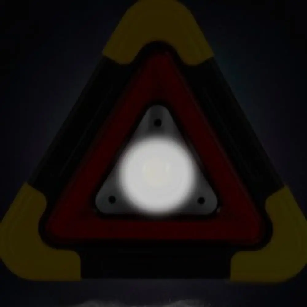 

Flashing Light 2-IN-1 Warning Light Solar Safety Triangle Warning Sign Breakdown Roadside LED Work Light Outdoor