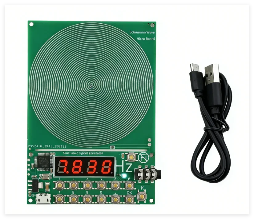 

DC5V 0.01Hz–100000Hz Adjustable Schumann Wave Signal Generator Sine Wave Signal Generator + USB power cable