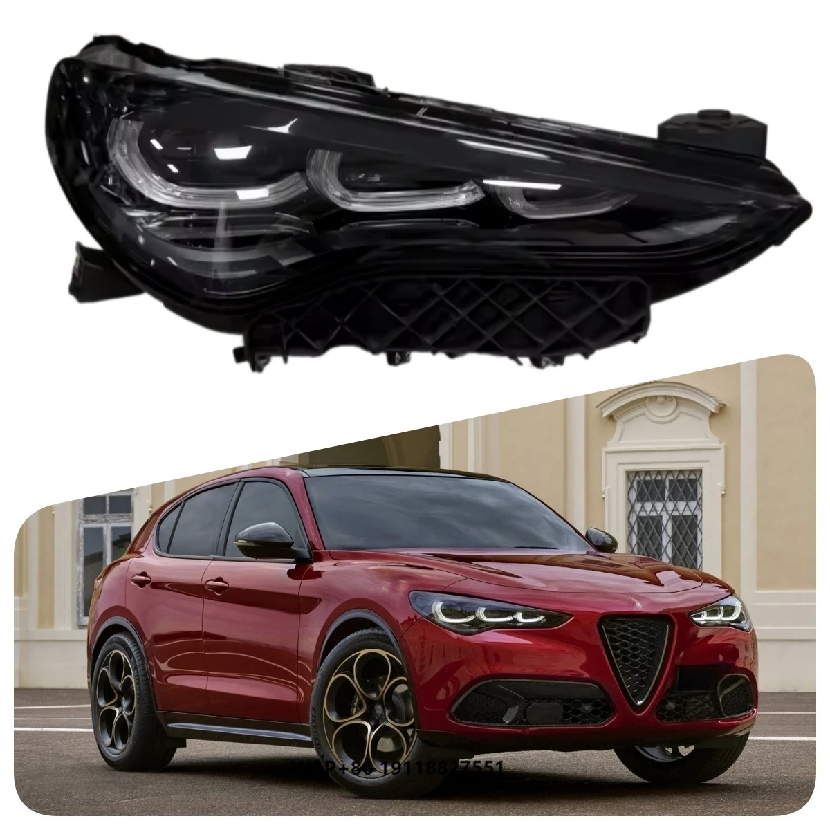 

For Stelvio Headlight Assembly 2023 2024 2025 Original Headlamp Lens LED Lamp Left Right High Quality Matrix Light