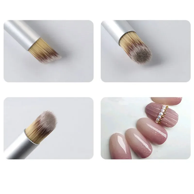 1 قطعة فرشاة فنية للأظافر UV جل اللوحة فرش التدريجي اللون تزهر بالدوار صبغ مائل مسمار قلم رسم أداة الملحقات