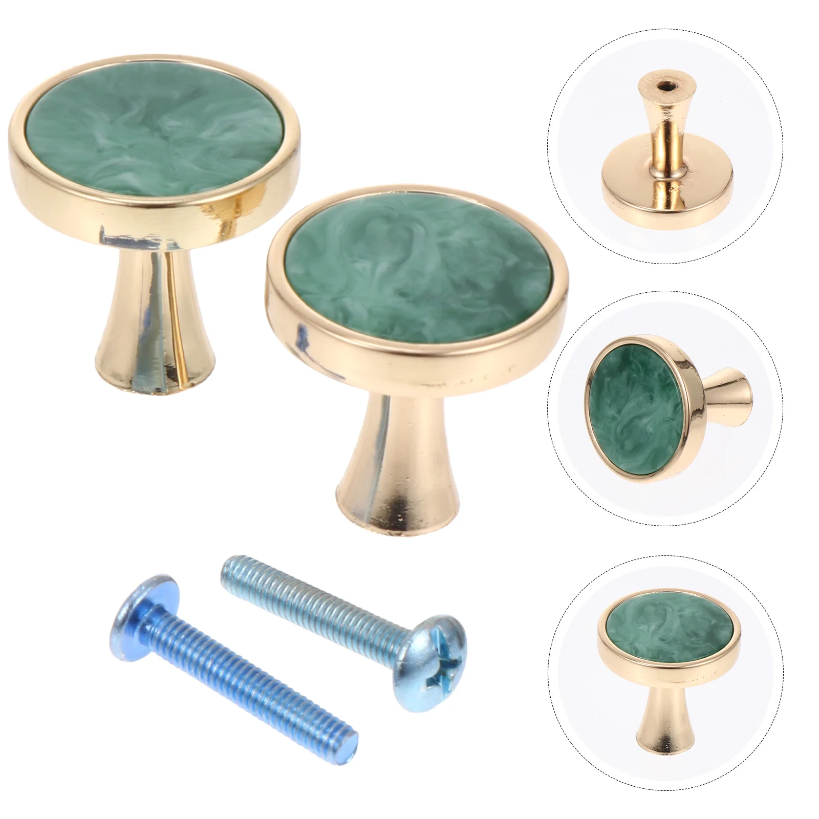 

2 Pcs Single Hole Small Handle Cabinet Round Simple Dresser Pulls Drawer Handles Knobs Light Luxury