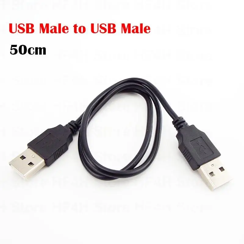 50cm 5v usb A male to male Adapter Connector cable Extender Cord Extension cord usb a to usb a wire line power B4