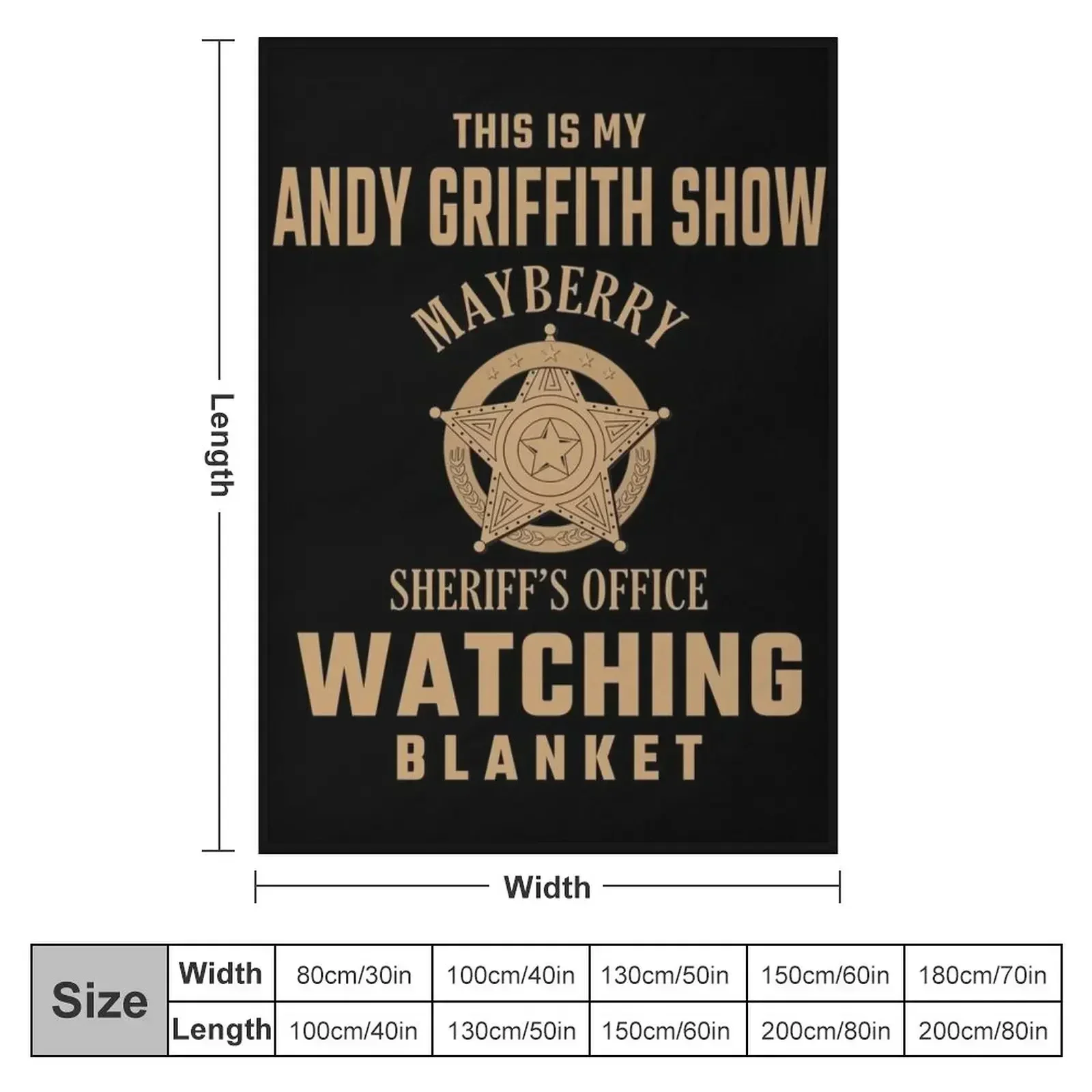 This Is My Andy Griffith Show Watching Blanket Funny Retro TV Throw Blanket Large Thin Bed linens Blankets