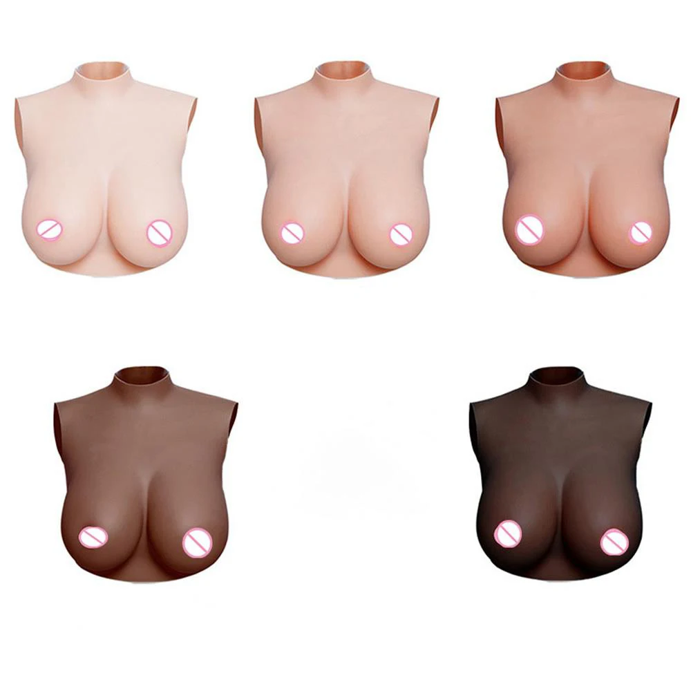 Realistic Shemale Fake Boobs False Breast Fake Breasts Silicone Breast Froms For Crossdresser Cosplay Transgender Cup B-G