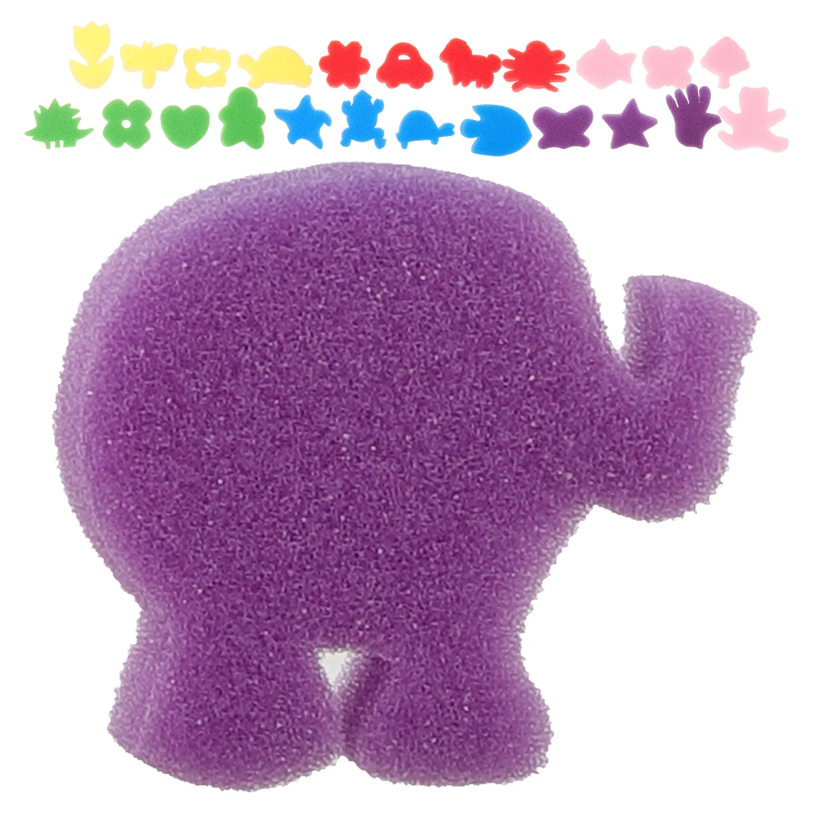 

24 Pcs Colorful Sponges Sensory Play Painting Set Arts and Crafts Kits Animal Shaped Child