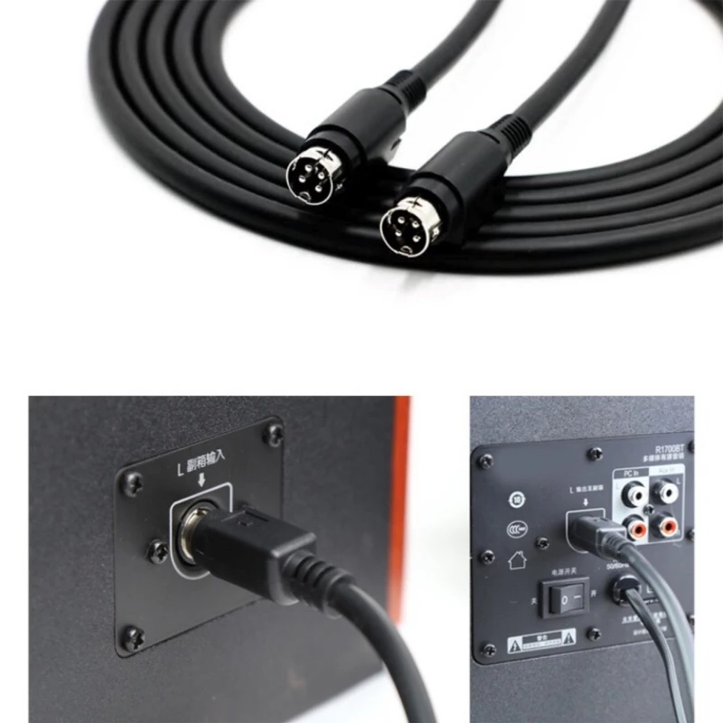 Robusts Constructions 4Pin DIN Speakers Cable For R1700BTR1600TIII Long Last Use