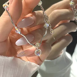 2023 New Fashion Trend Unique Design Elegant Delicate Heart Irregular Bracelet Women Jewelry Party Premium Gift Wholesale