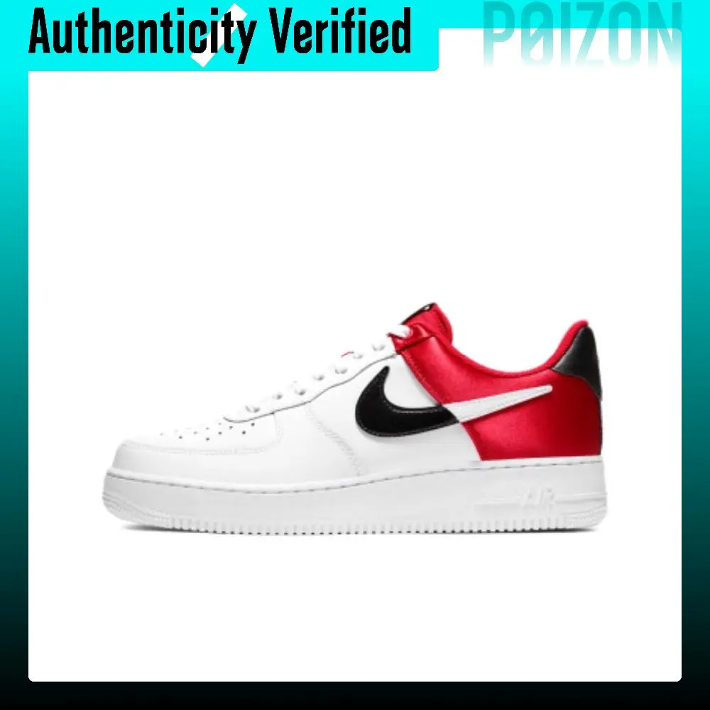 Nike Air Force 1 Skate Shoes Men's Low Top White/Red BQ4420-600
