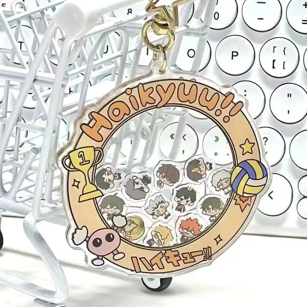 Creative Cartoon Haikyuu Team-themed Acrylic Shake And Play Pendant