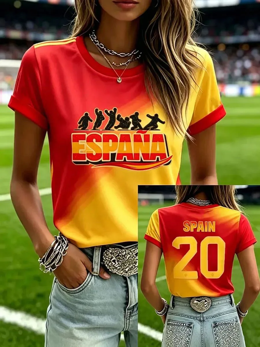 2026 New Football Training Fan Quick-drying T-shirt, Suitable for Family Wear, Women's Style