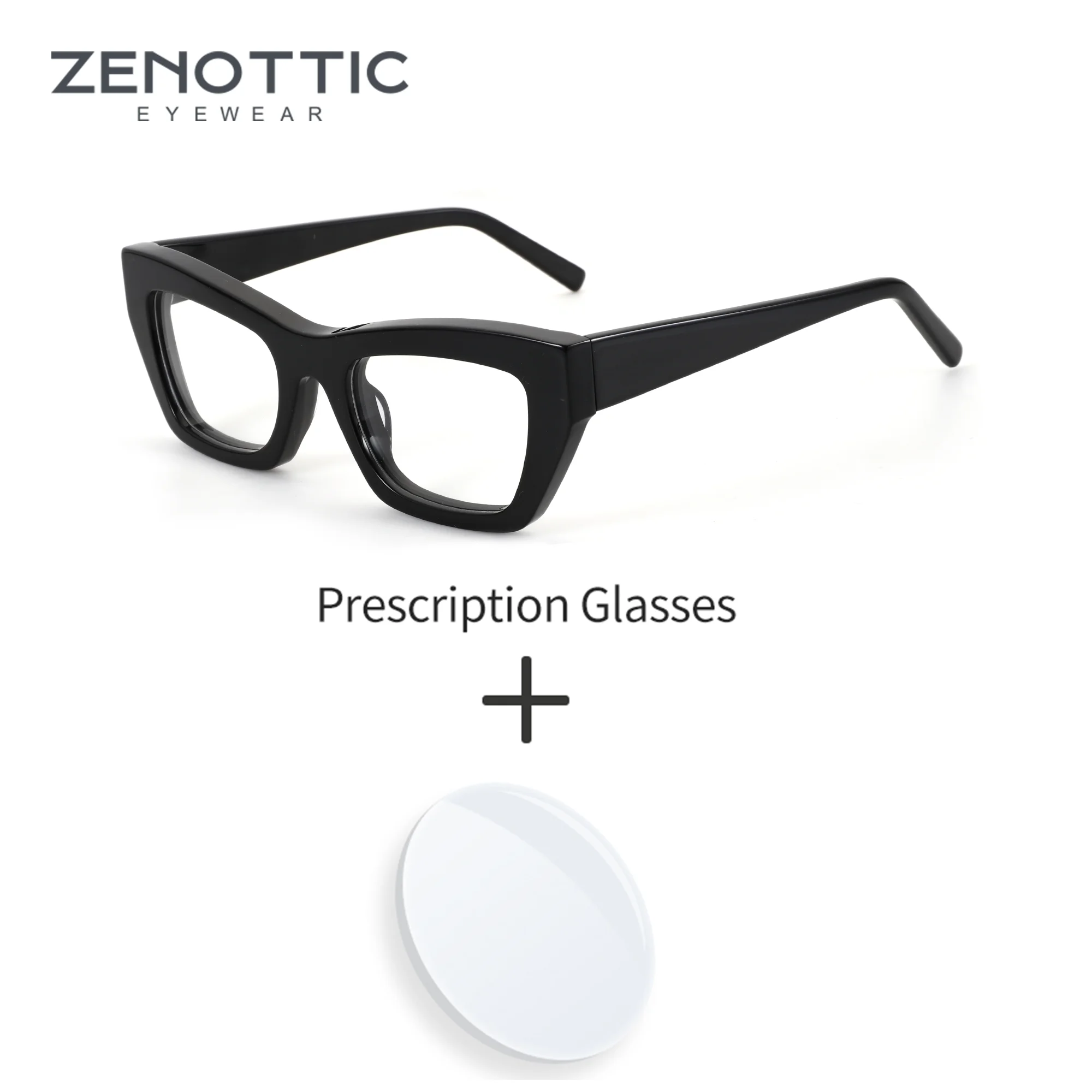 

ZENOTTIC L размер ручной работы ацетатные оптические линзы-бабочки с рецептурными фотохромными очками для близорукости женские прогрессивные линзы