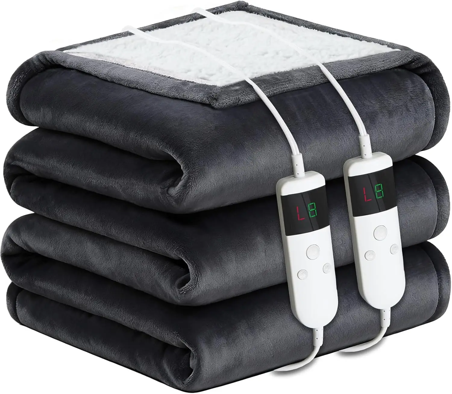 

Queen Size Electric Heated Blanket with 10 Heat Levels, Auto Shut-Off, Machine Washable for Cozy Comfort
