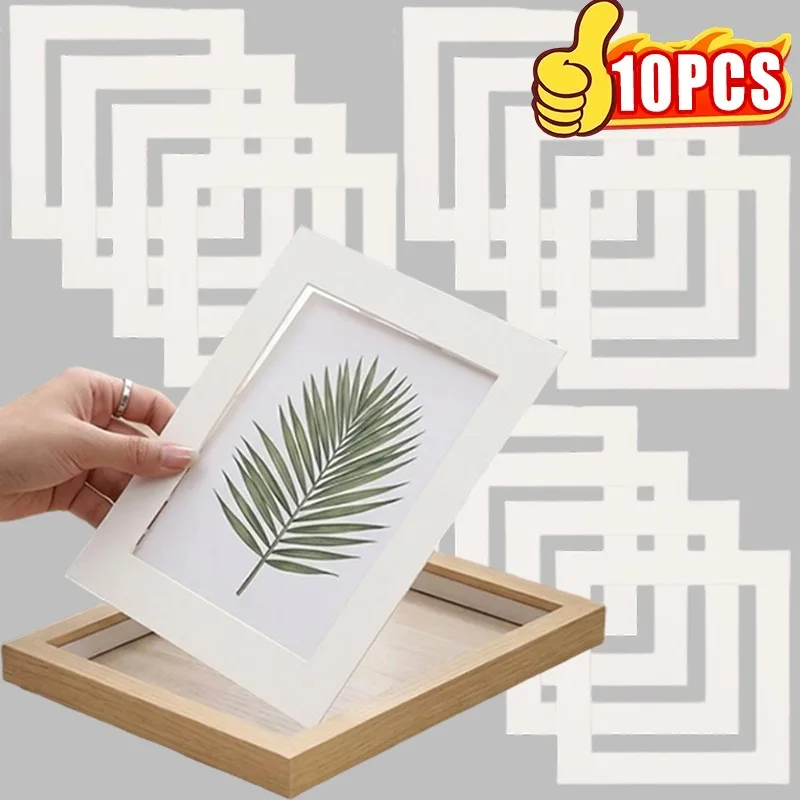 White Precut Mat Board for Picture Frame Photo Mounting Card with Cutout Window for Square Prints Art Gallery Display Wall Decor