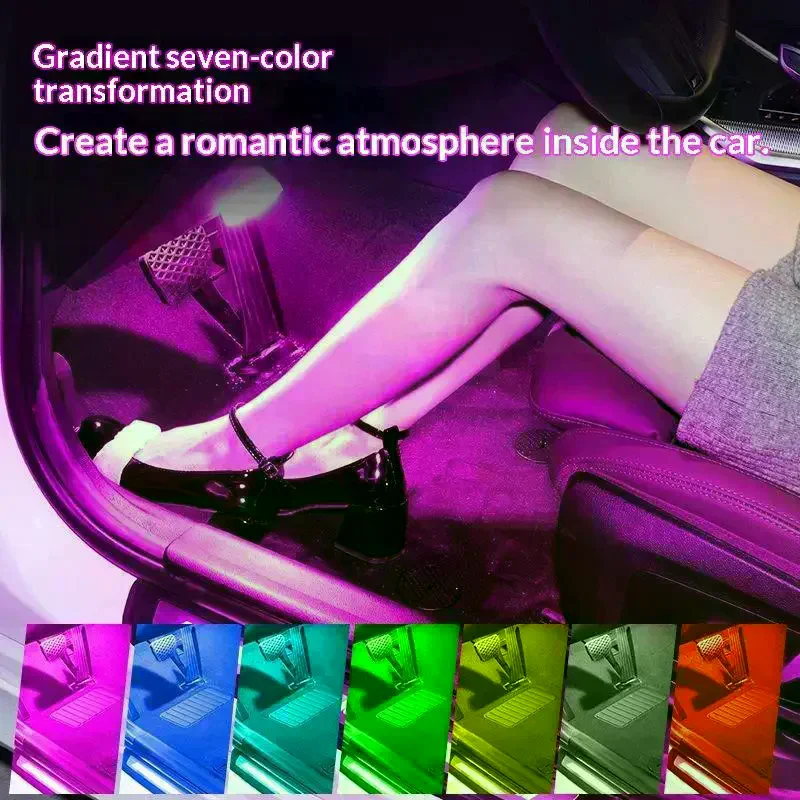 1Pc LED Touch Light Mini Wireless Car Interior Lighting Auto Roof Ceiling Reading Lamp For Door Foot Trunk Storage Box Charger