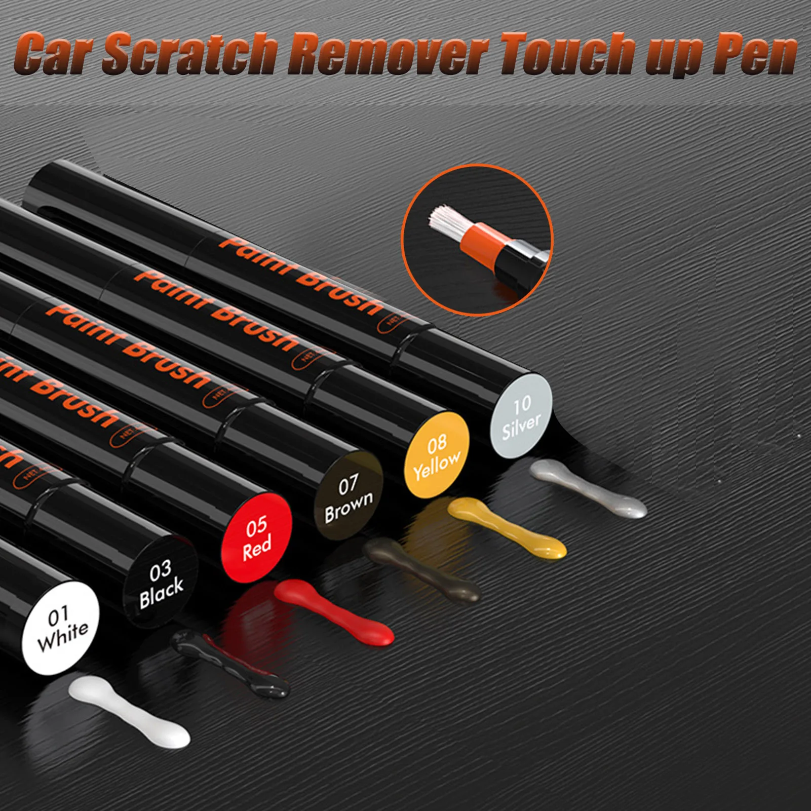 

Car Scratch Repair Fill Paint Pen 6-Color DIY Automotive Touch-up Paint Pen and Polishing Pen Car Paint Repair Pen Cleaner