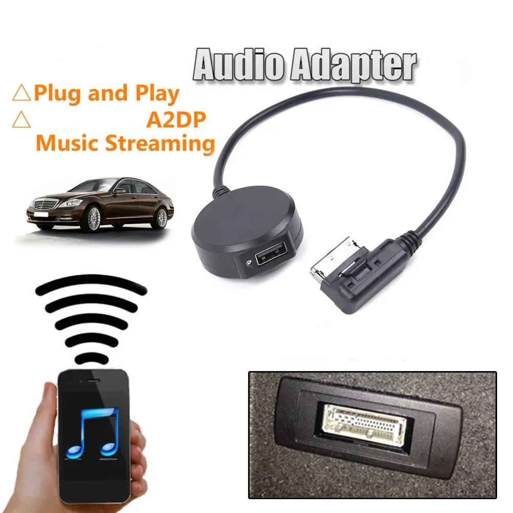 1pc Auto Interface Wireless 5.0Bluetooth Music Audio Adapter Transmitter A2DP Streaming AUX Cable For MMI System