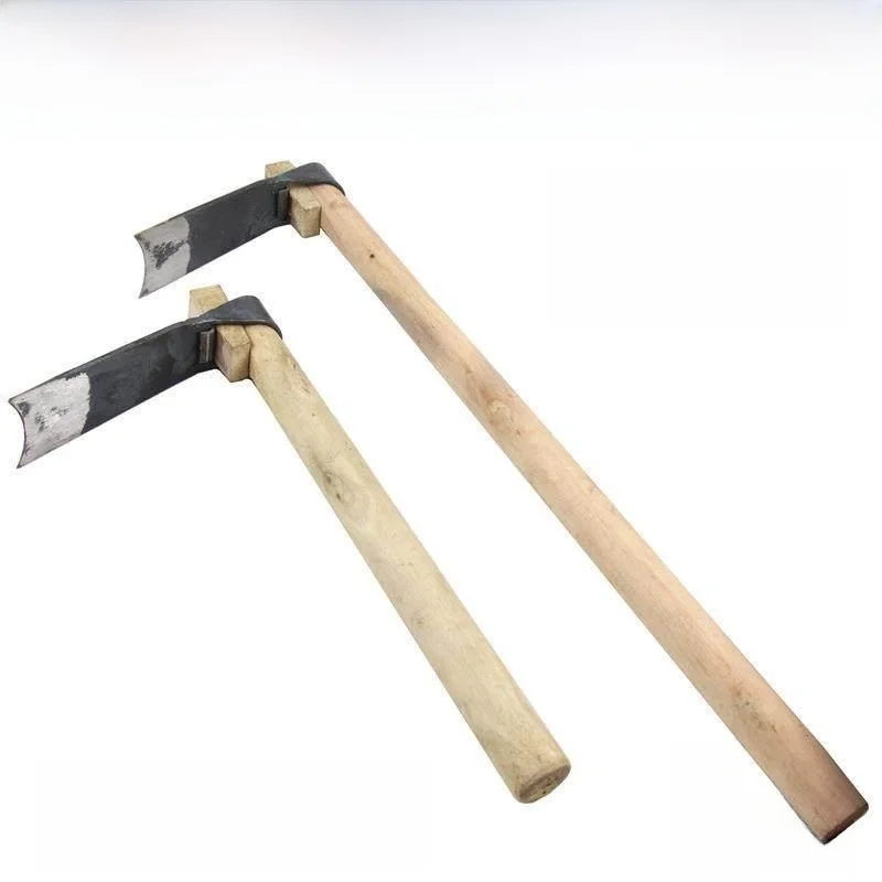 

Многофункциональная традиционная ручная кирка с деревянной ручкой для домашнего использования, кованая, для прополки, копания земли и выкапывания спаржи