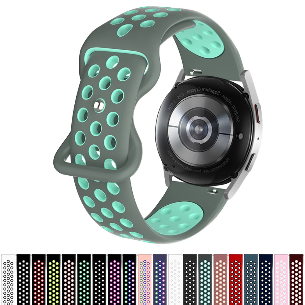 Imagem -02 - Pulseira de Silicone para Relógio Samsung Galaxy Pulseiras Huawei gt Banda Clássicos 47 mm 43 mm Pro 45 Milímetros 40 Milímetros 44 Milímetros 20 Milímetros 22 Milímetros