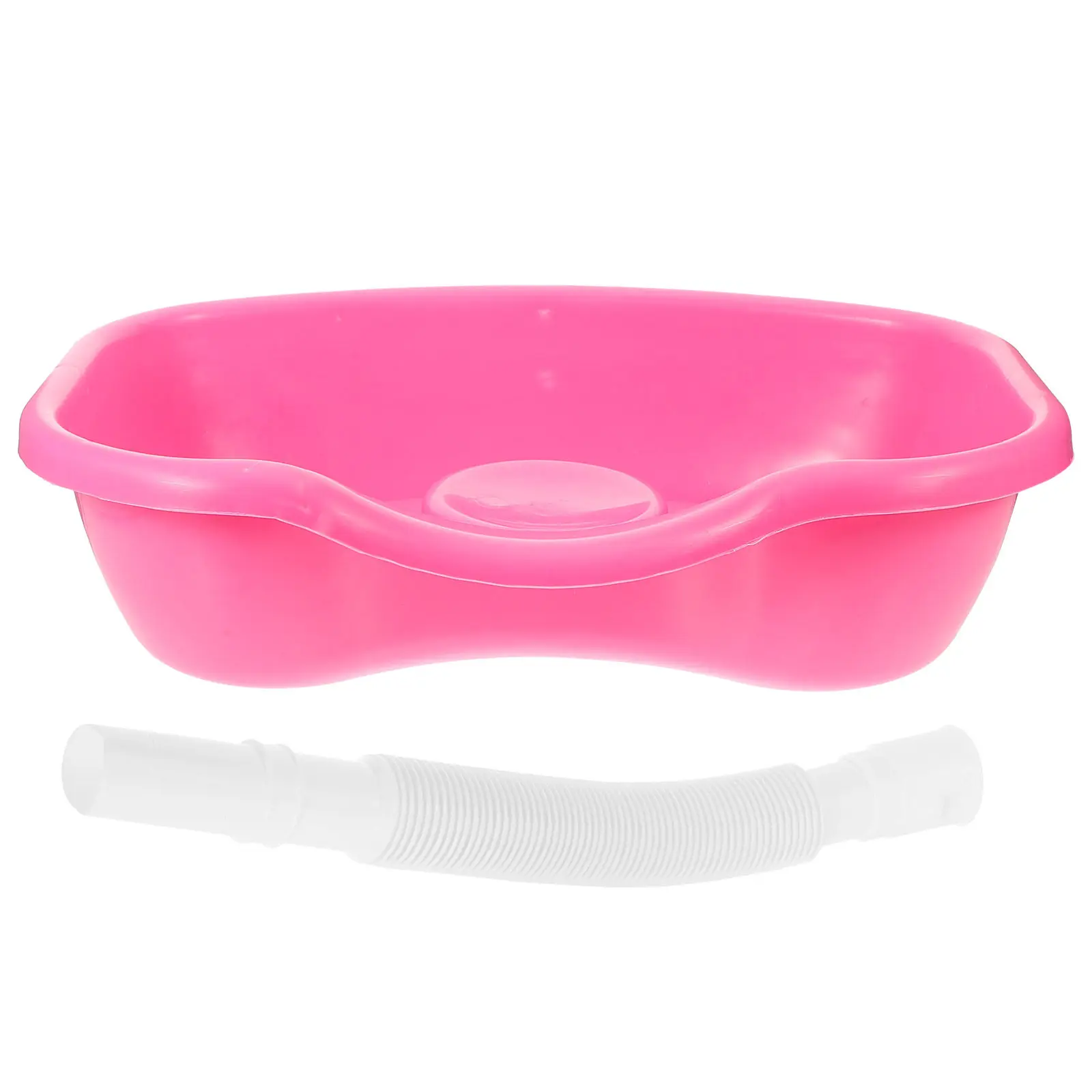 

Bedridden Shampoo Basin Large Plastic Hair Washing Tray Oval Portable Shampoo Bowl for Elderly Pregnant Mobility Impaired