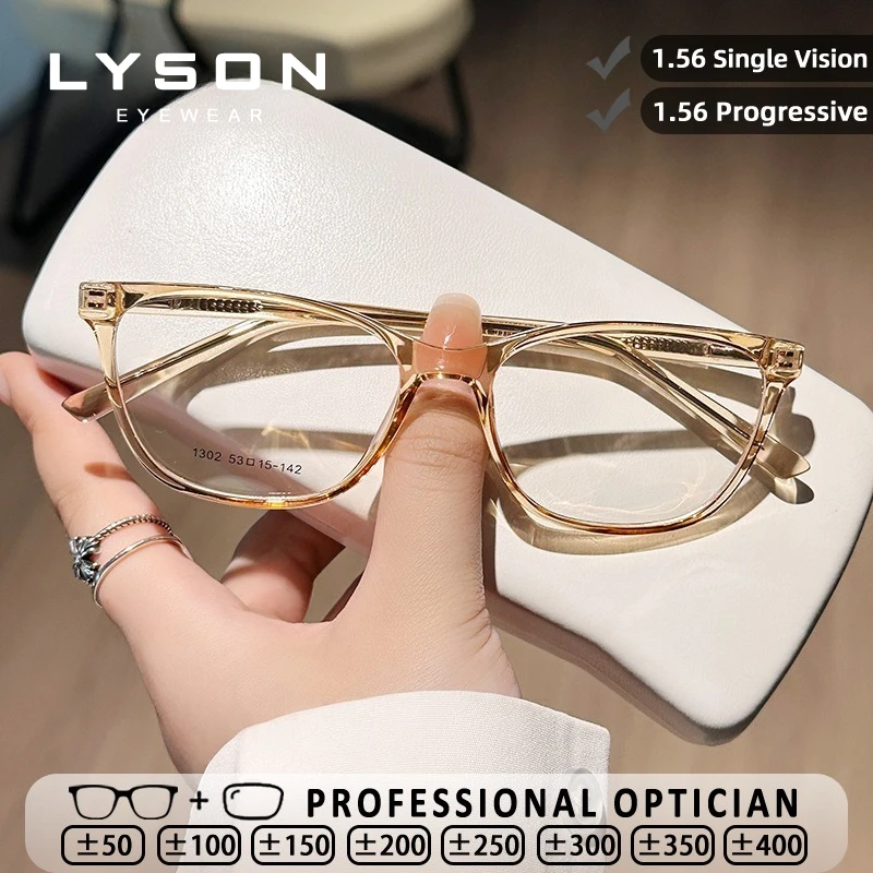 LYSON مستطيل نظارات للقراءة WomenBlue الضوء حجب وصفة طبية النظارات البصرية المضادة للانعكاس نظارات طبية عدسة