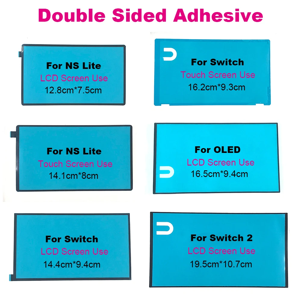 1-3-10PCS For NS2/Switch /NS Lite OLED Game Host LCD&Touch Screen Dustproof Sponge Pad Double Sided Adhesive Pad Rubber Frame