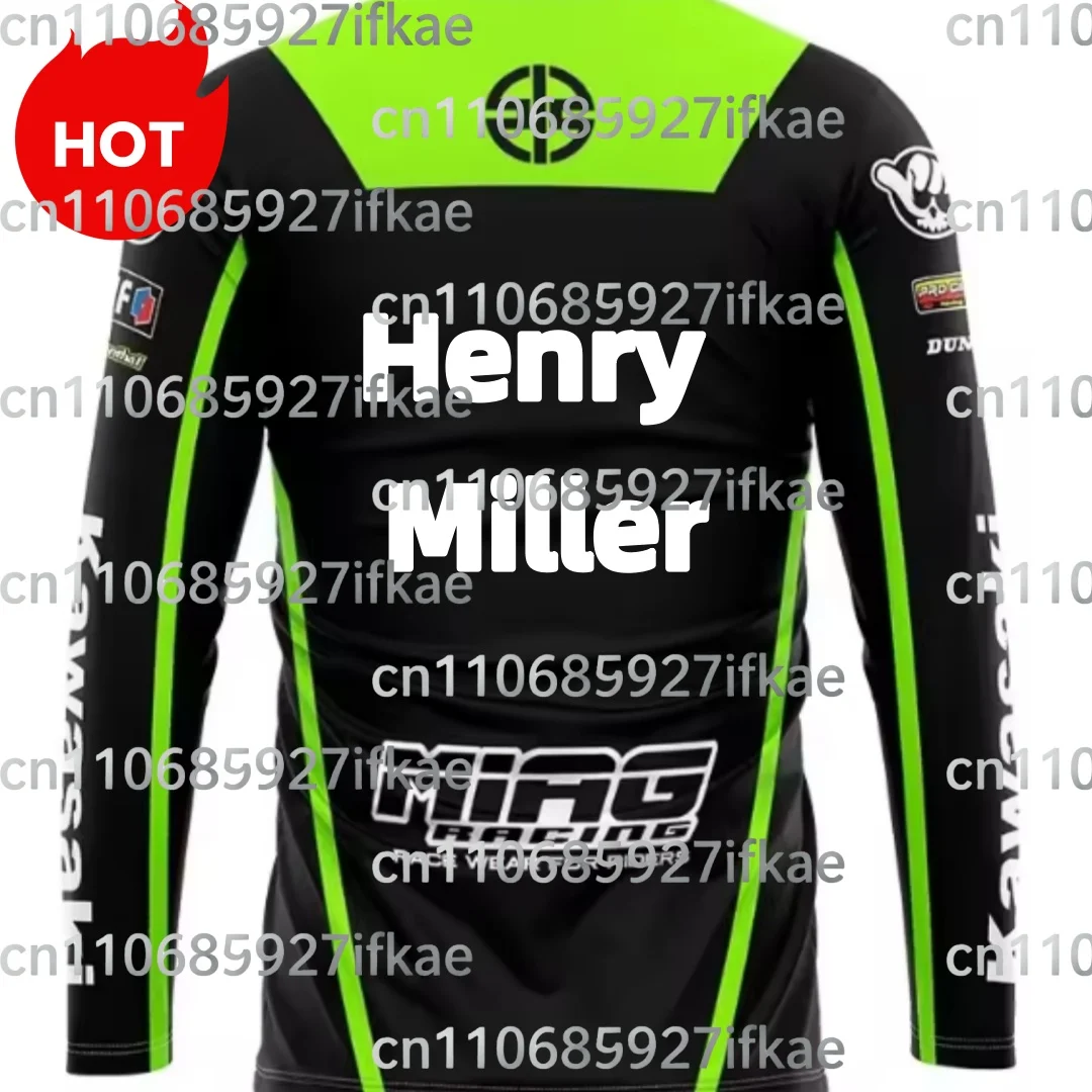

Off-road Motorcycle Riding Long-sleeve 3D Printed Henry and Devin Motorcycle T-shirt, Breathable and Quick-drying Riding Top