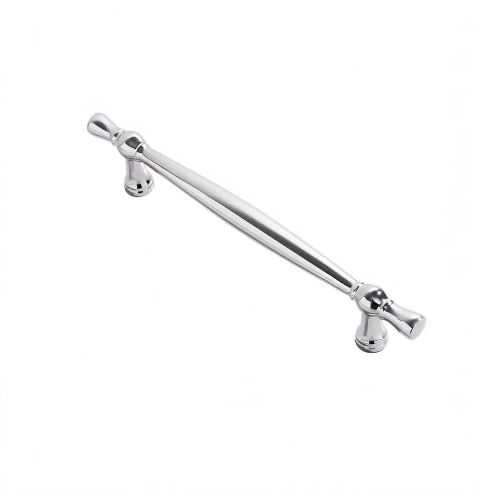 Elegant Shiny Silver Zinc Alloy Cabinet Handle Modern Drawer Knobs French Style Furniture Pulls For Cupboard Doors