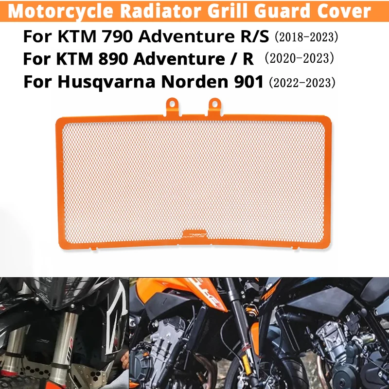 

For KTM 790 Adventure R 790 Adventure S 890 Adventure R KTM Husqvarna Norden 901 2018-2023 Motorcycle Radiator Grill Guard Cover