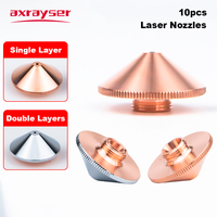 10PCS Axrayser Laser Nozzles D28 M11 D32 M14 Single Double Layers Chrome for Raytools Precitec WSX BOCI Bodor HANS Laser Head