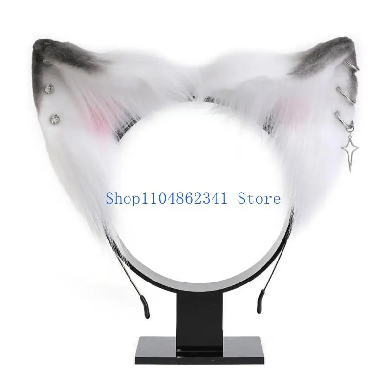 5asd สาวผม Hoop Furry หูแมว Furry แมวชุดปาร์ตี้แมวน่ารักคอสเพลย์