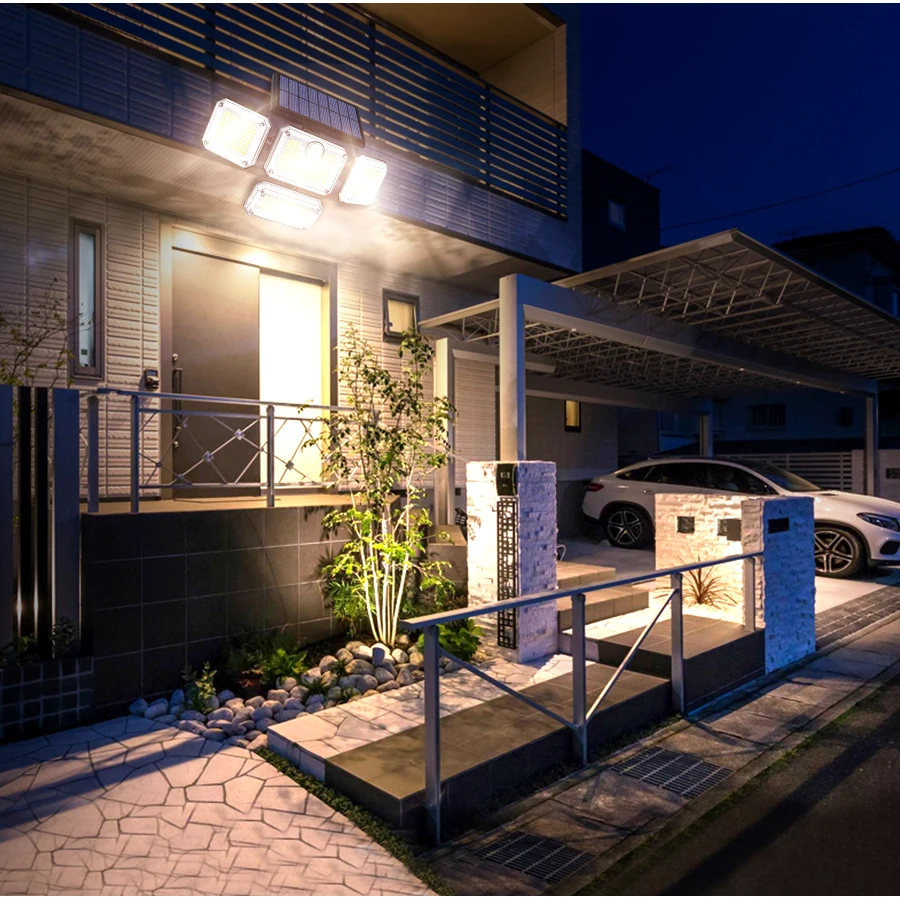 20w Solar licht 122/333led ip65 wasserdichte Solar-Garten lampe für den Außenbereich mit einstellbarem Weitwinkel mit 3 Modi – Detail 13