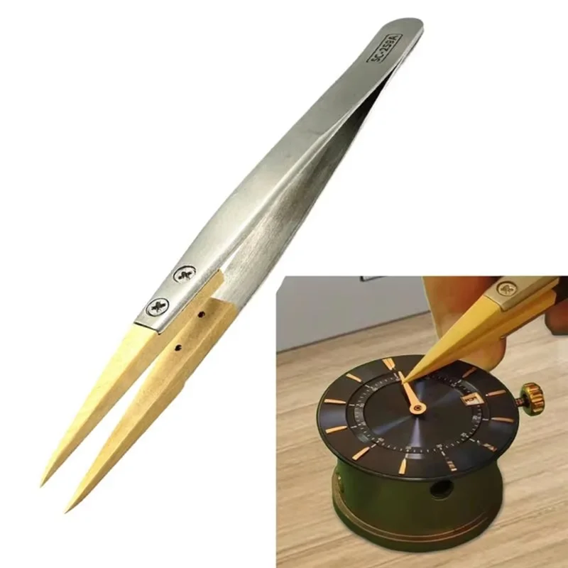 

Classy-High End Tipped Tweezers Pointed Tweezers Professional Watch Repair Tool Easy To Handle Boxwood Tip Tweezers