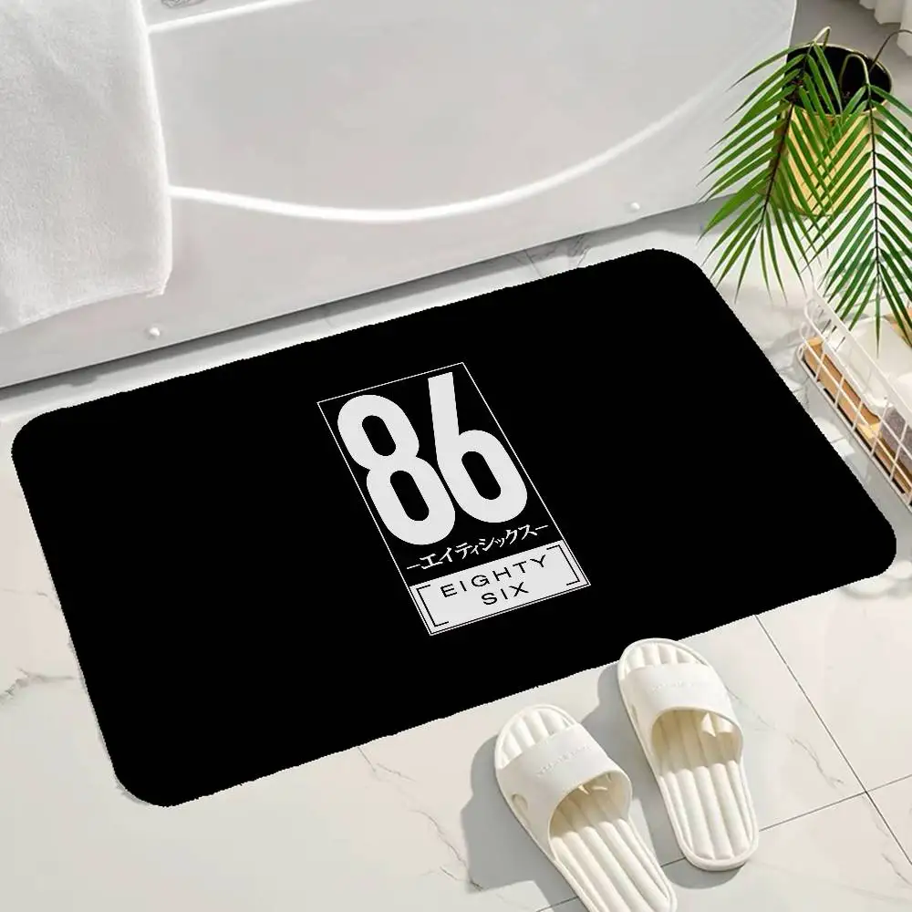 Anime 86 Eighty Six Door Mat Washable Non-Slip Living Room Sofa Chairs Area Mat Kitchen Doormat Area Rug