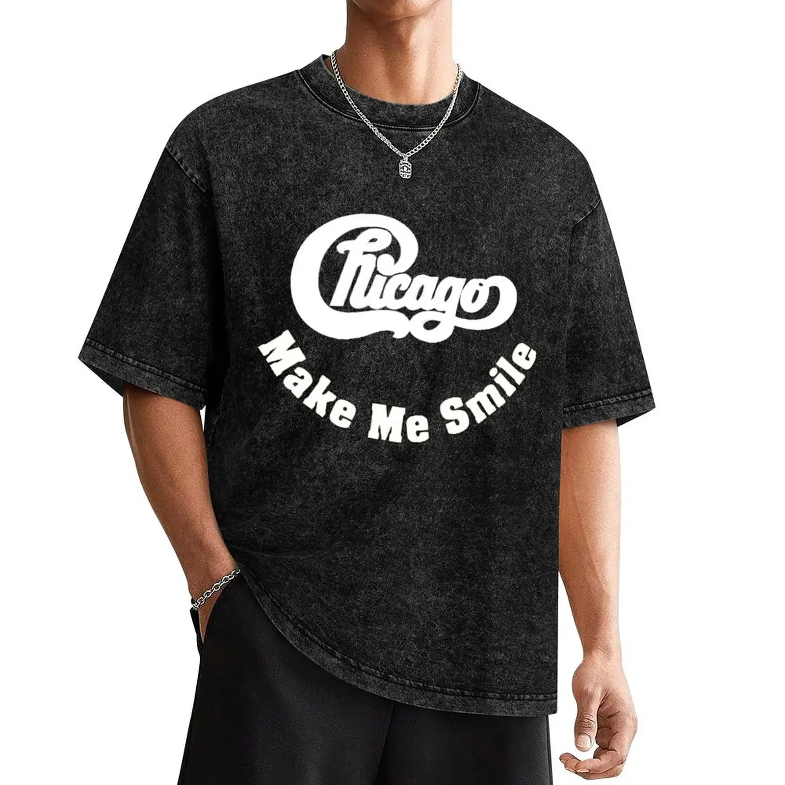 

Chicago Make Me Smile T-Shirt cute tops kawaii clothes men t shirt