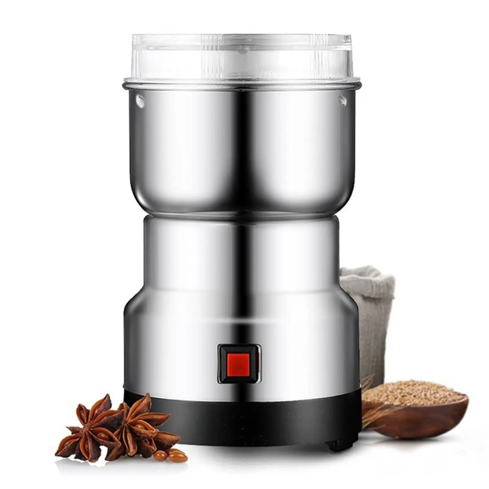 220V Electric Coffee Beans Grains Grinder Herb Spice Grinding Machine Home