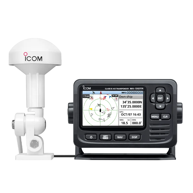 ICOM MA-510TR IPX7 Grade Class B AIS Transponder With Wide Viewing-Angle Color TFT LCD Marine Transceiver