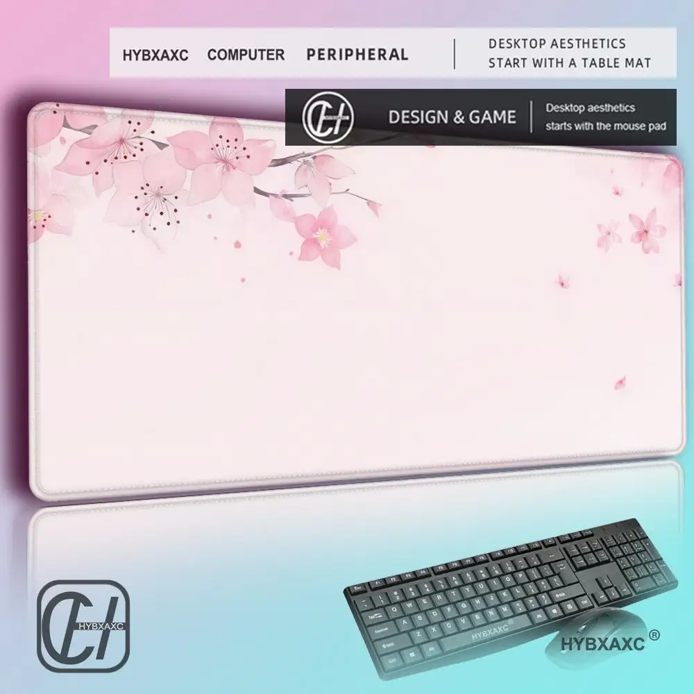 Pink Sakura Mousepad Office Desk Mat Big Gaming Mouse Pad XXL Mouse Mat Large Keyboard Mat Desk Pad For Computer