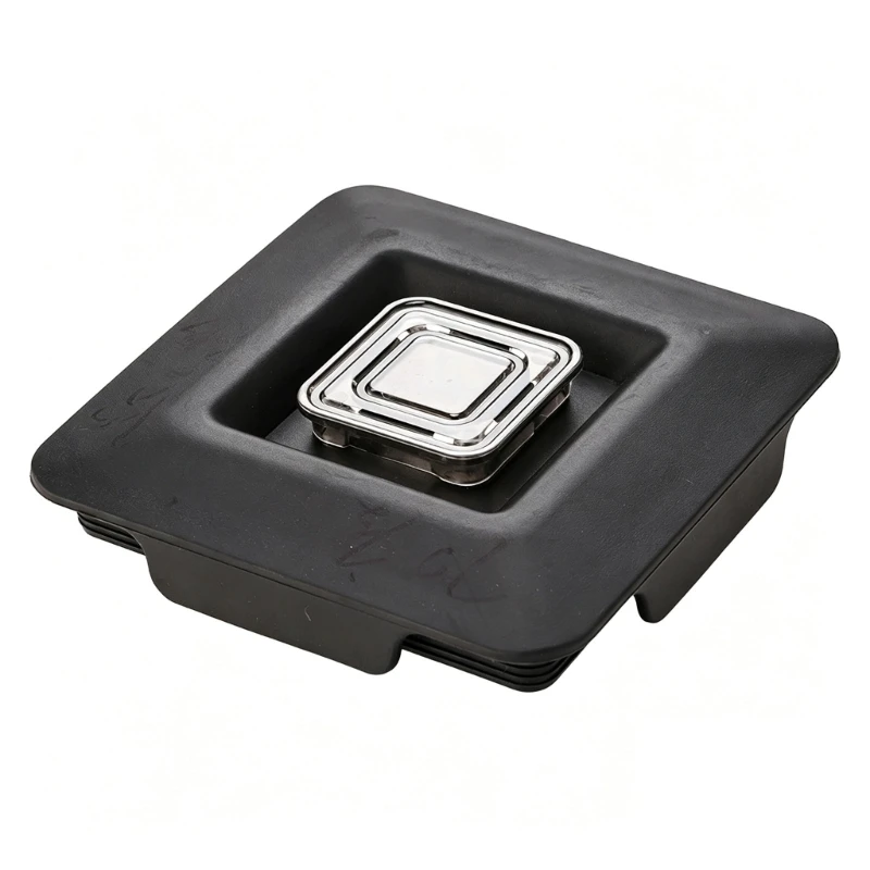 F92F Square Jar Replacement Lid for 825 Series Opening, Center Cap Cover for Pour-In Access, Leak Relief, and Cleaner Mixing Use