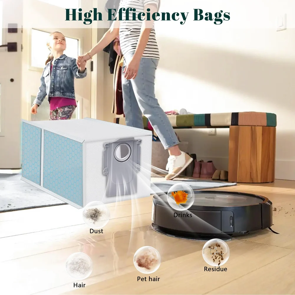 Conjunto de acessórios para Roborock Q Revo/Qrevo S/Qrevo Pro/Qrevo Maxv/Qrevo Master, peças de reposição - sacos de pó, almofadas de esfregão