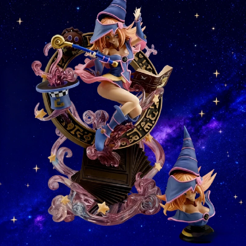 

Cartoon Dark Magician Girl Action Figure Half Body Model Kit Trendy Office Desktop Decoration For Boy Anime Game Collectible Toy