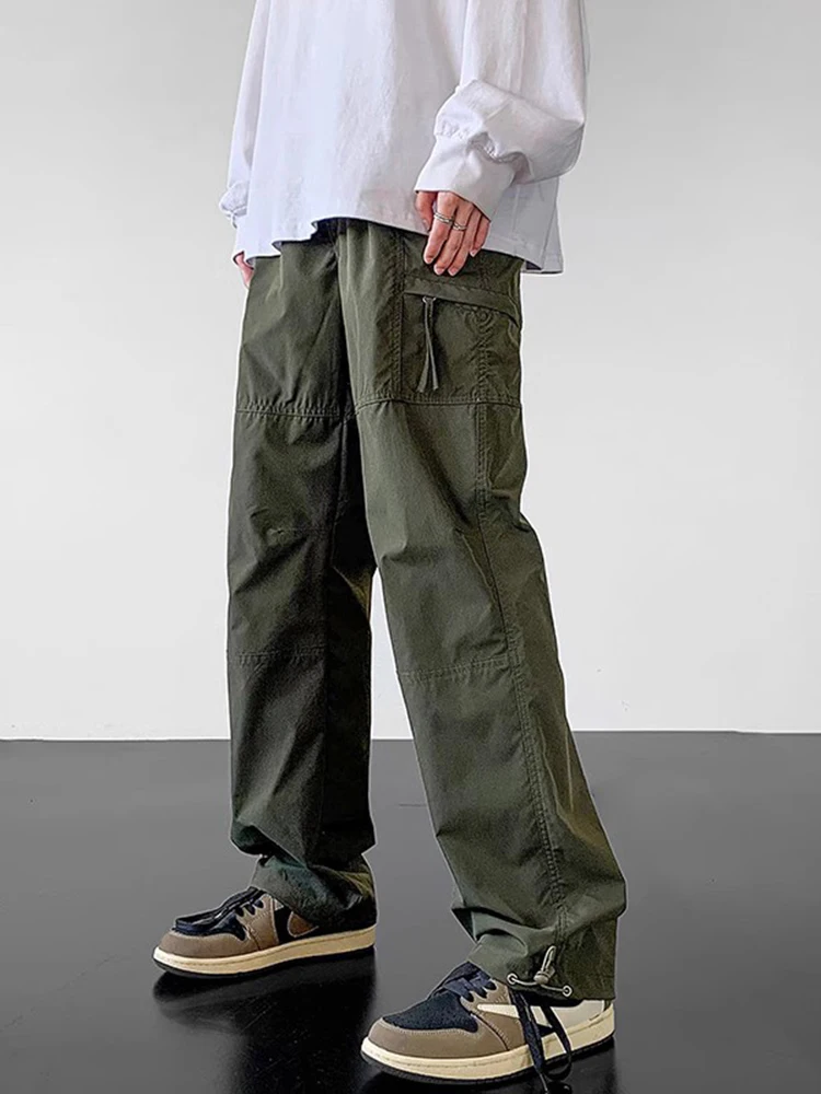 

Outdoor Qui Dry Waterproof Men's Casual Pants Spring Autumn Military een Loose Fit Straight Leg Workwear Trousers