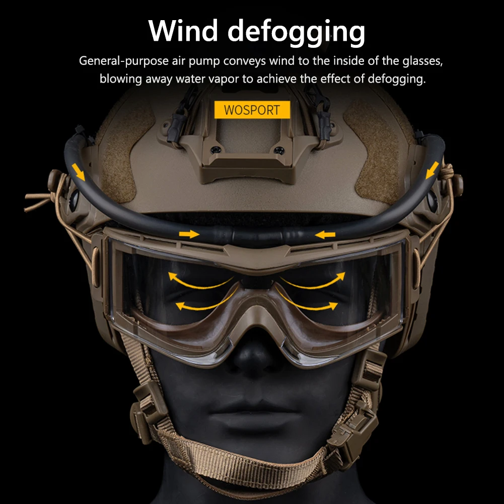 نظارات استراتيجية مزيل الضباب قابل للتعديل مروحة إزالة الضباب المغناطيسية خفيفة الوزن نظارات مغناطيسية مزيل الضباب لتسلق الجبال موتوكروس