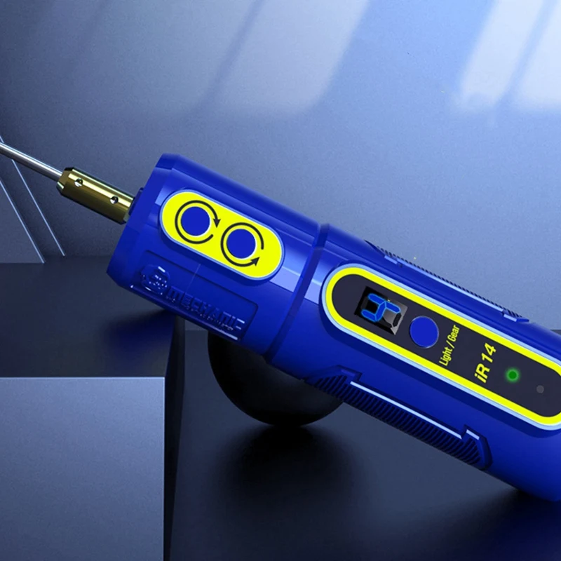 Molinillo de corte eléctrico IR14, removedor de pegamento OCA para pantalla de teléfono móvil, soporta hacia adelante y hacia atrás, 4 engranajes, ajustable, azul