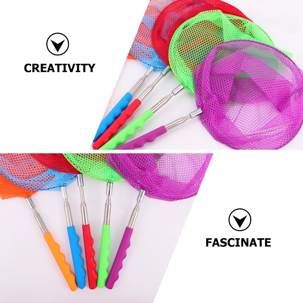 4Pcs Extendable Bugs Nets Telescopic Insects Cages Perfect for Children Outdoor Fun and Learning Insects Nets Dragonfly Catcher