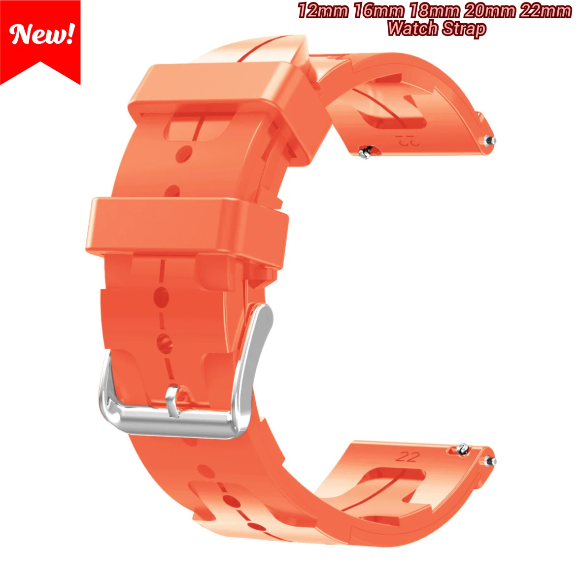 

12mm 16mm 18mm 20mm 22mm Watch Strap 3D Silicone Texture Sport Band for Samsung Galaxy Watch 7 6 5 4 40mm 44mm Classic/Active