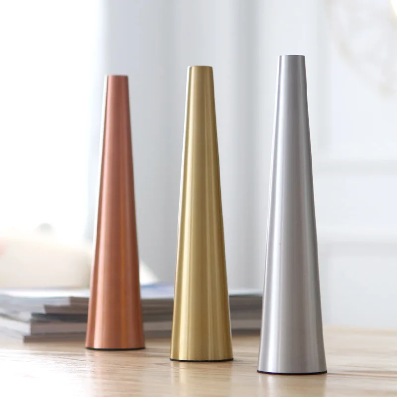 

Modern Style Metal Vase Golden Simple Desktop Furnishings Home Decor Accessories Ornaments Crafts Flower