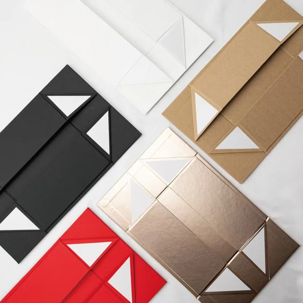 

33cm*25cm*12cm Magnetic Lid Box Foldable Ribbon Packing Boxes Color Gift Box for Presents Birthday Valentines Christmas