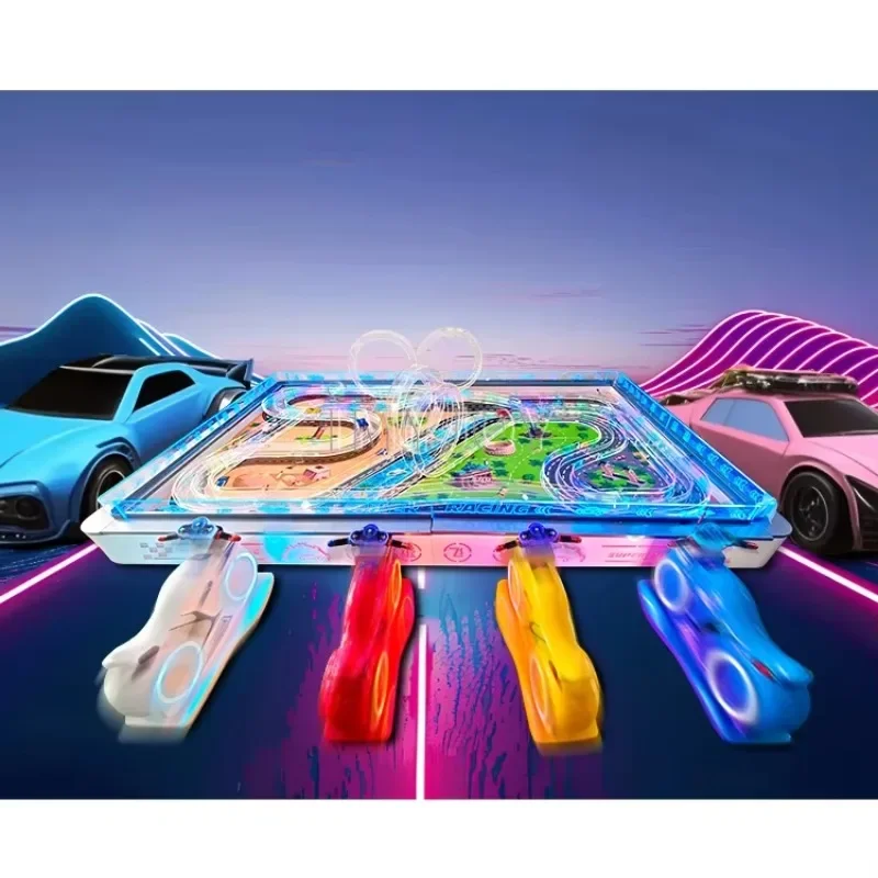 Indoor Amusement Children's Park Carnival Booth Multiplayer Interactive Moto Racing Car Setup Simulator Game Machine