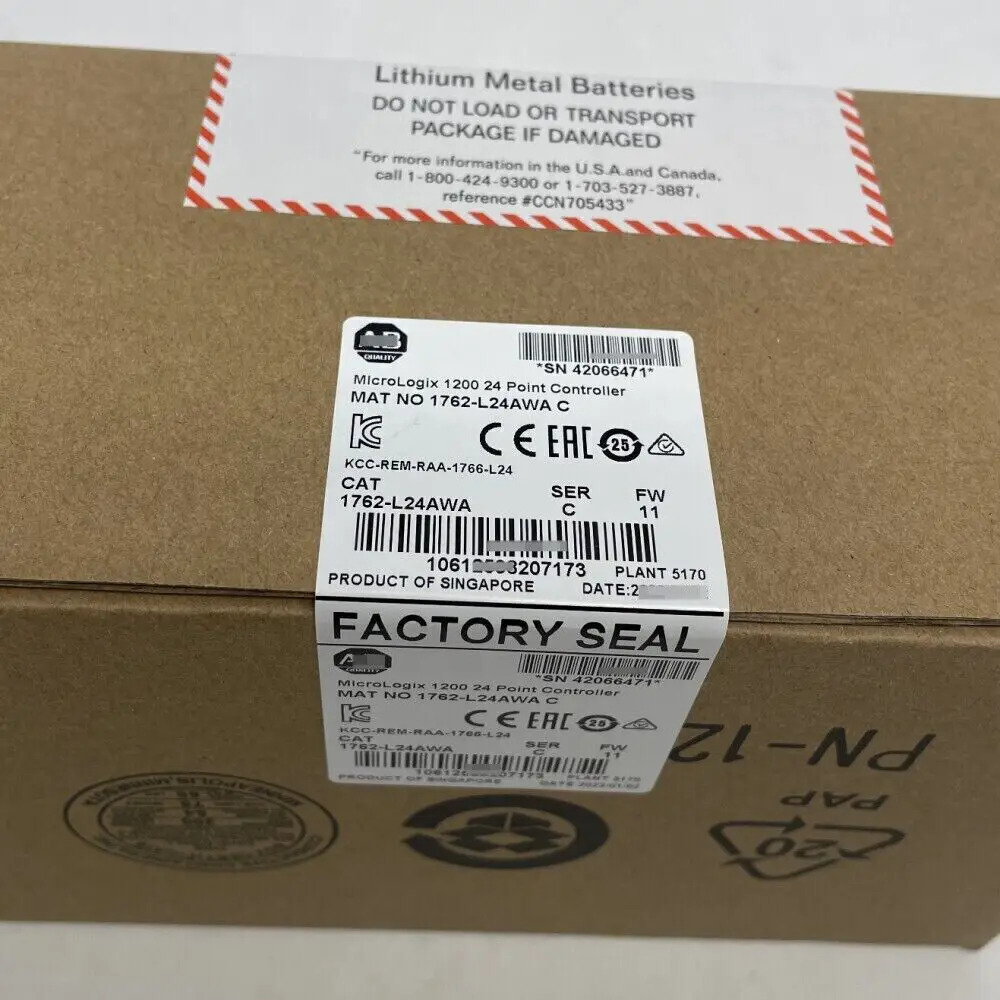 

Sealed 1762-L24AWA MicroLogix 1200 24 Pt Controller PLC 1762L24AWA New 1pcs