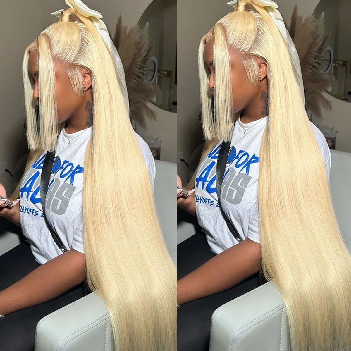 200 Density Straight Human Hair Wigs Blonde 613 Colored 13x6 Hd Lace Frontal Wig 30 40 Inch Brazilian Human Hair Wigs For Women